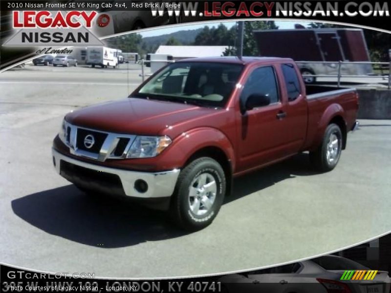 Red Brick / Beige 2010 Nissan Frontier SE V6 King Cab 4x4
