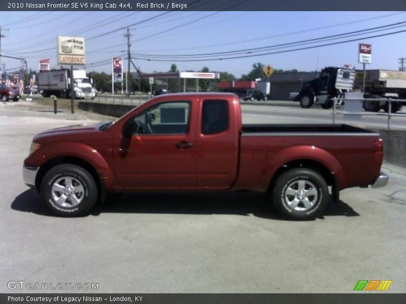 Red Brick / Beige 2010 Nissan Frontier SE V6 King Cab 4x4