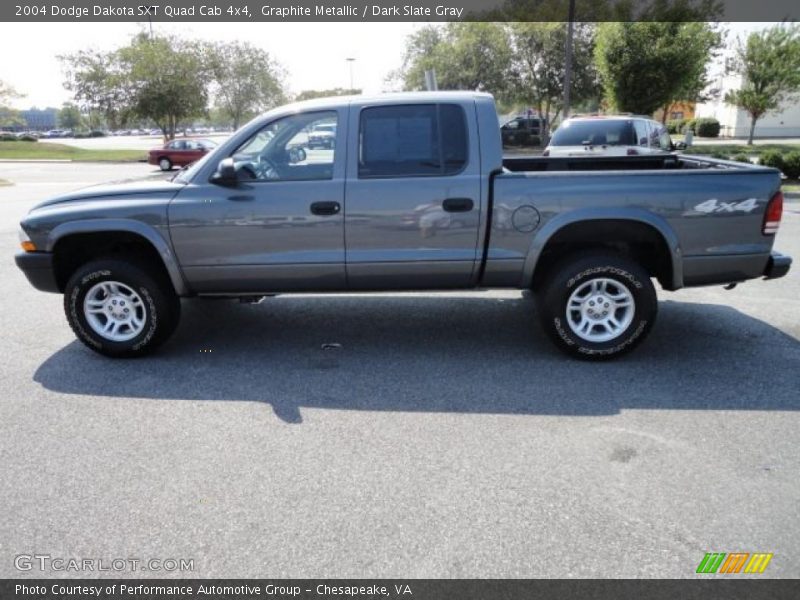 Graphite Metallic / Dark Slate Gray 2004 Dodge Dakota SXT Quad Cab 4x4
