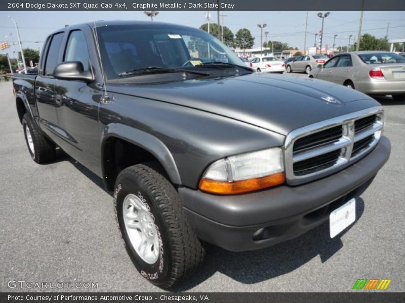 Graphite Metallic / Dark Slate Gray 2004 Dodge Dakota SXT Quad Cab 4x4