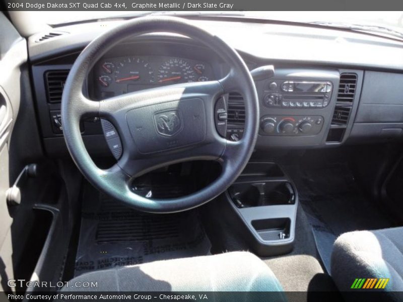Graphite Metallic / Dark Slate Gray 2004 Dodge Dakota SXT Quad Cab 4x4