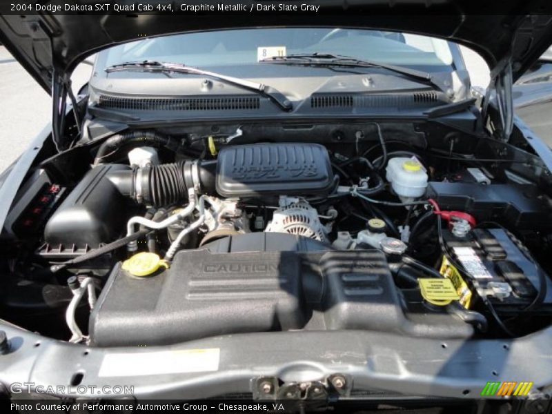 Graphite Metallic / Dark Slate Gray 2004 Dodge Dakota SXT Quad Cab 4x4