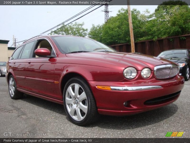 Radiance Red Metallic / Champagne 2006 Jaguar X-Type 3.0 Sport Wagon