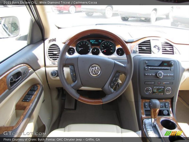 White Diamond Tricoat / Cashmere/Cocoa 2011 Buick Enclave CXL