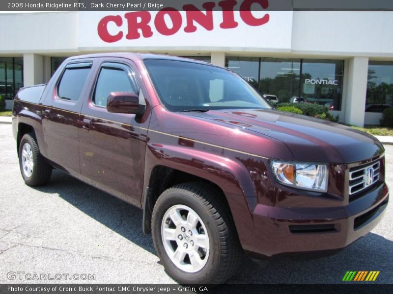 Dark Cherry Pearl / Beige 2008 Honda Ridgeline RTS