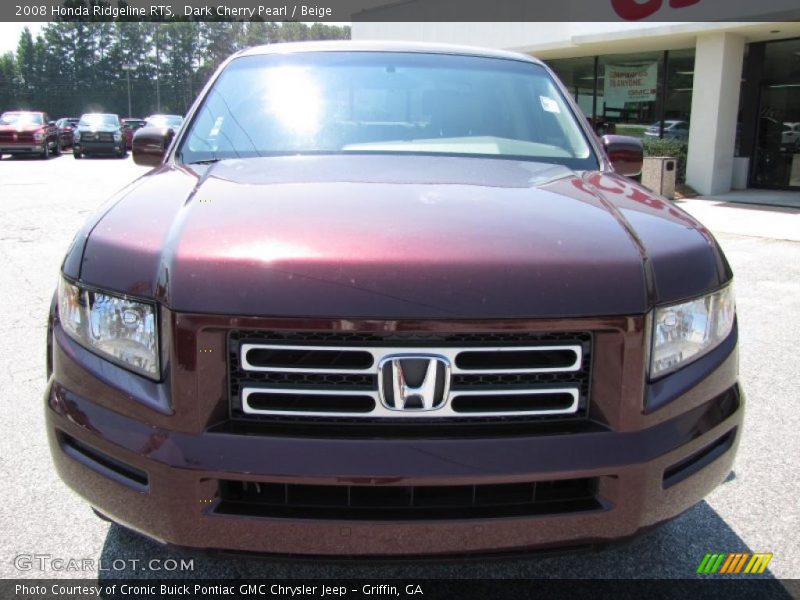 Dark Cherry Pearl / Beige 2008 Honda Ridgeline RTS