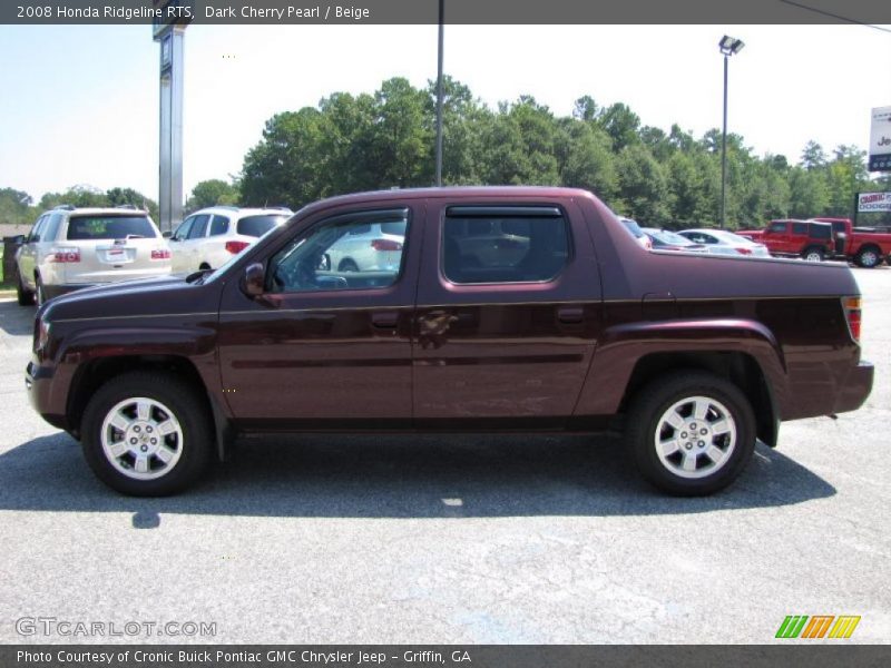 Dark Cherry Pearl / Beige 2008 Honda Ridgeline RTS