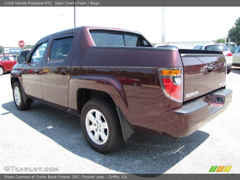 Dark Cherry Pearl / Beige 2008 Honda Ridgeline RTS