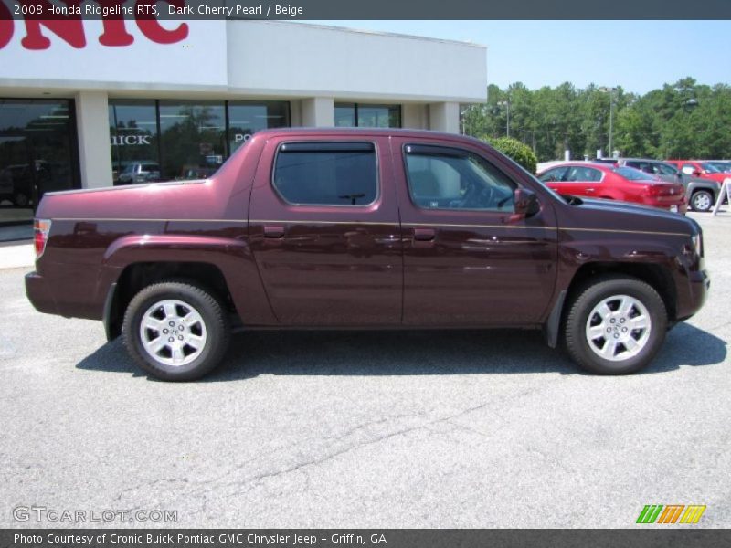 Dark Cherry Pearl / Beige 2008 Honda Ridgeline RTS