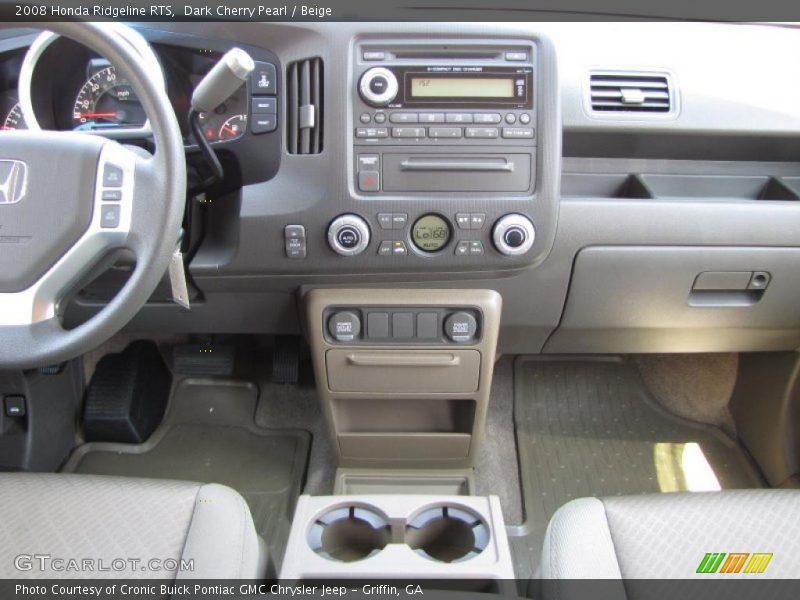 Dark Cherry Pearl / Beige 2008 Honda Ridgeline RTS