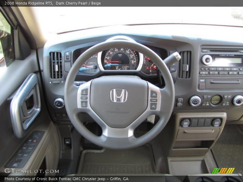 Dark Cherry Pearl / Beige 2008 Honda Ridgeline RTS