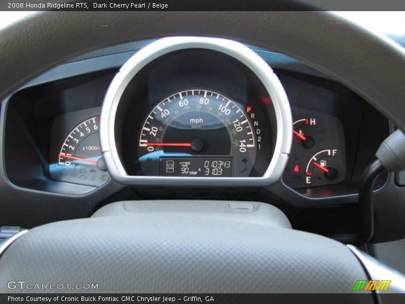 Dark Cherry Pearl / Beige 2008 Honda Ridgeline RTS