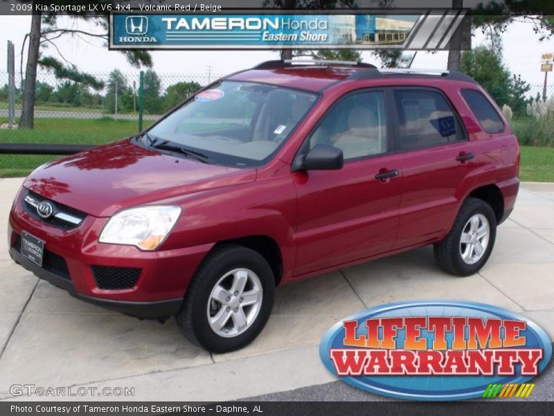 Volcanic Red / Beige 2009 Kia Sportage LX V6 4x4