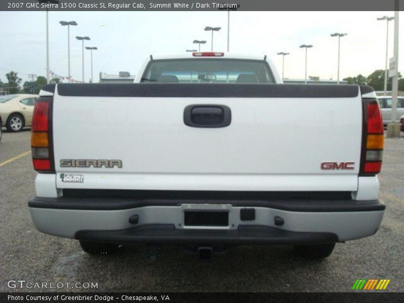 Summit White / Dark Titanium 2007 GMC Sierra 1500 Classic SL Regular Cab