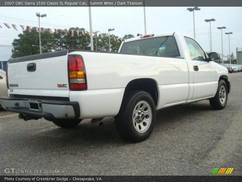 Summit White / Dark Titanium 2007 GMC Sierra 1500 Classic SL Regular Cab