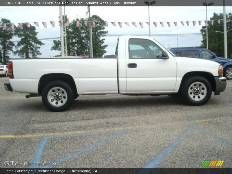 Summit White / Dark Titanium 2007 GMC Sierra 1500 Classic SL Regular Cab