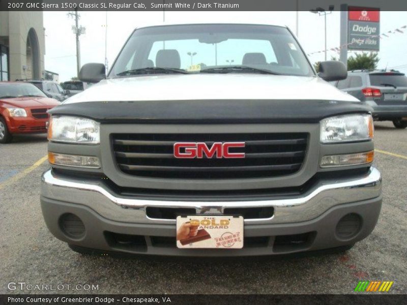 Summit White / Dark Titanium 2007 GMC Sierra 1500 Classic SL Regular Cab