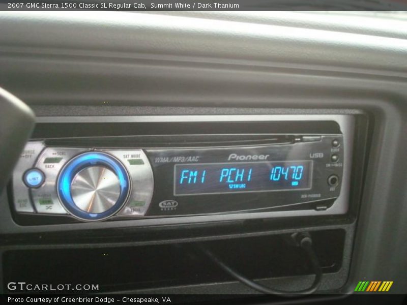 Summit White / Dark Titanium 2007 GMC Sierra 1500 Classic SL Regular Cab