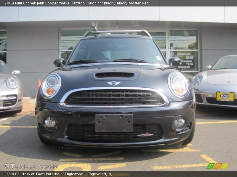 Midnight Black / Black/Rooster Red 2009 Mini Cooper John Cooper Works Hardtop