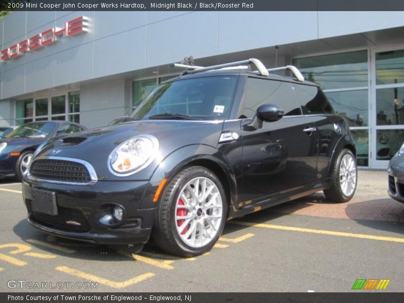 Midnight Black / Black/Rooster Red 2009 Mini Cooper John Cooper Works Hardtop