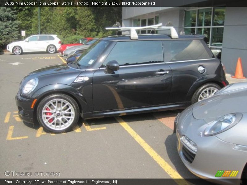 Midnight Black / Black/Rooster Red 2009 Mini Cooper John Cooper Works Hardtop