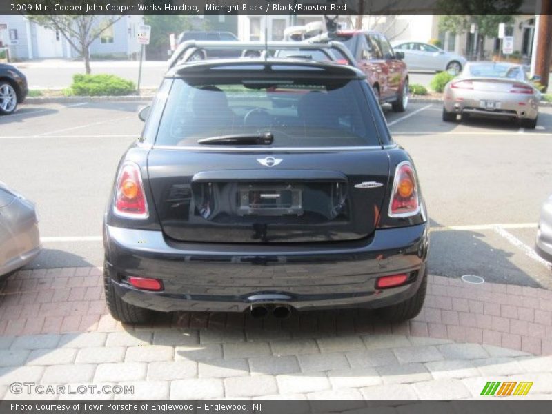 Midnight Black / Black/Rooster Red 2009 Mini Cooper John Cooper Works Hardtop