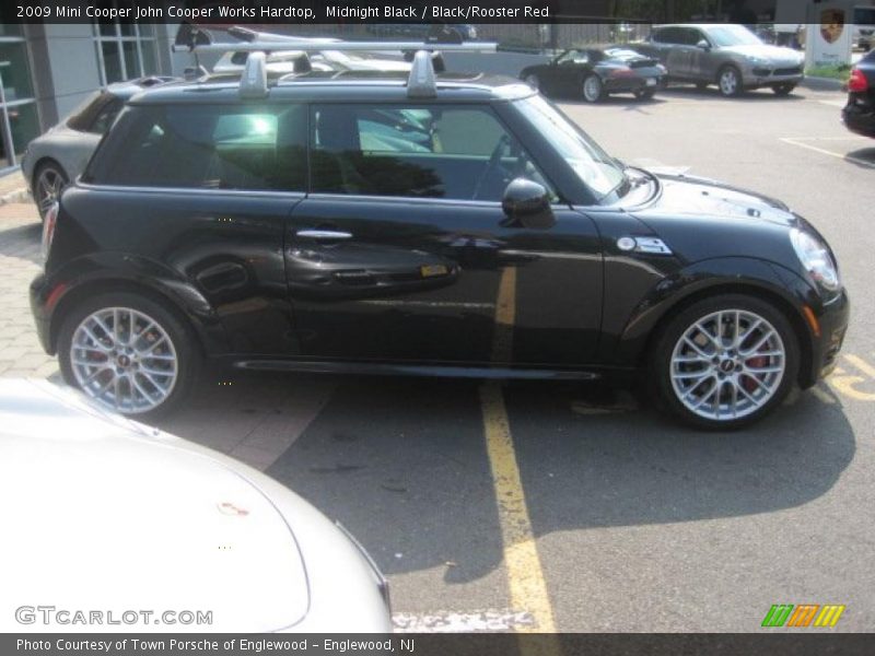 Midnight Black / Black/Rooster Red 2009 Mini Cooper John Cooper Works Hardtop