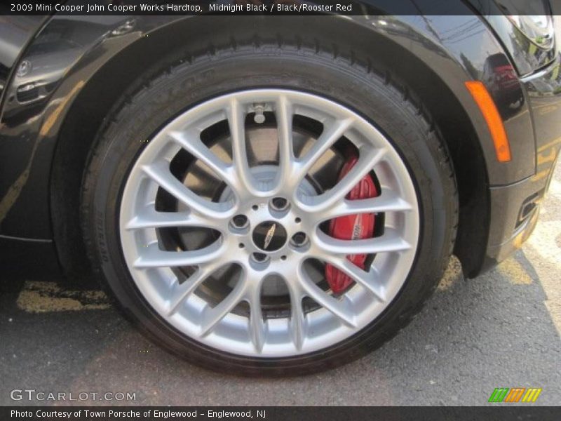 Midnight Black / Black/Rooster Red 2009 Mini Cooper John Cooper Works Hardtop