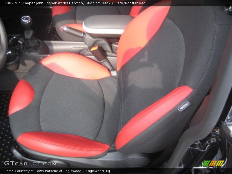 Midnight Black / Black/Rooster Red 2009 Mini Cooper John Cooper Works Hardtop