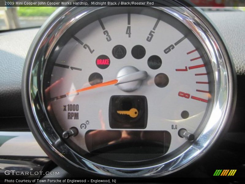 Midnight Black / Black/Rooster Red 2009 Mini Cooper John Cooper Works Hardtop
