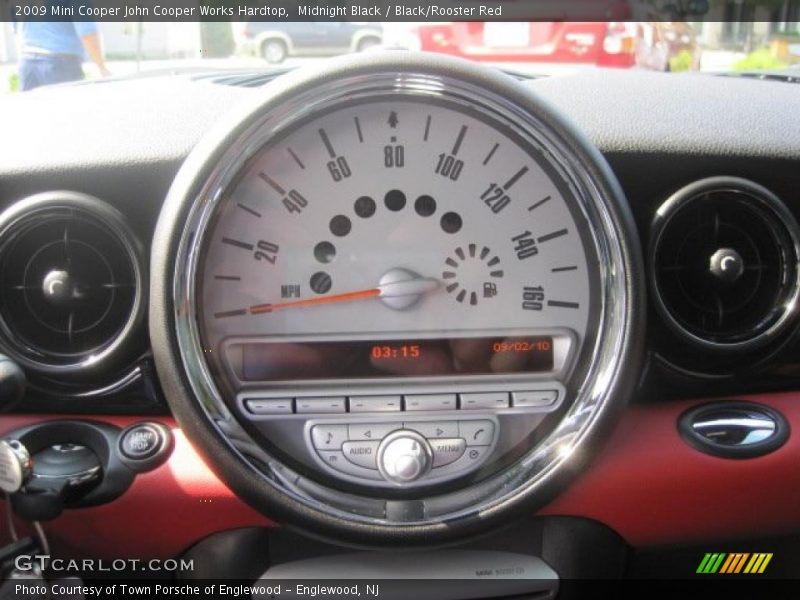 Midnight Black / Black/Rooster Red 2009 Mini Cooper John Cooper Works Hardtop