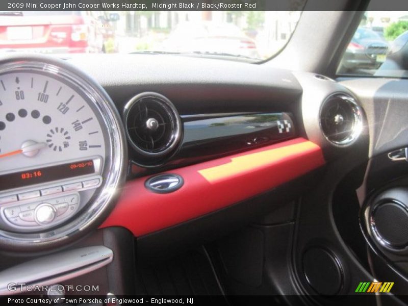 Midnight Black / Black/Rooster Red 2009 Mini Cooper John Cooper Works Hardtop
