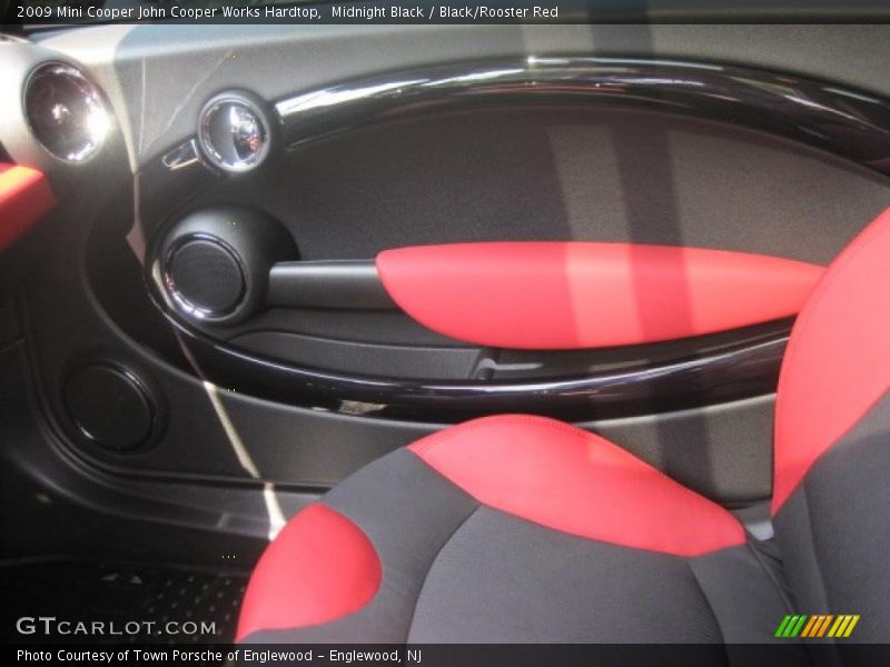 Midnight Black / Black/Rooster Red 2009 Mini Cooper John Cooper Works Hardtop