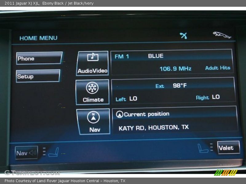 Ebony Black / Jet Black/Ivory 2011 Jaguar XJ XJL