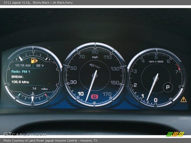 Ebony Black / Jet Black/Ivory 2011 Jaguar XJ XJL