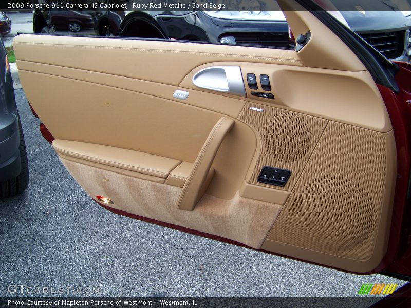 Ruby Red Metallic / Sand Beige 2009 Porsche 911 Carrera 4S Cabriolet