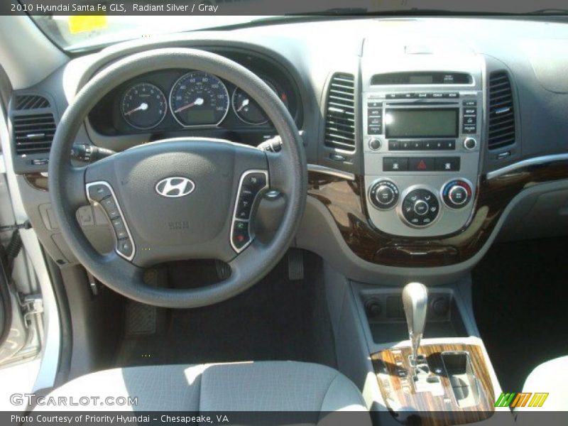 Radiant Silver / Gray 2010 Hyundai Santa Fe GLS