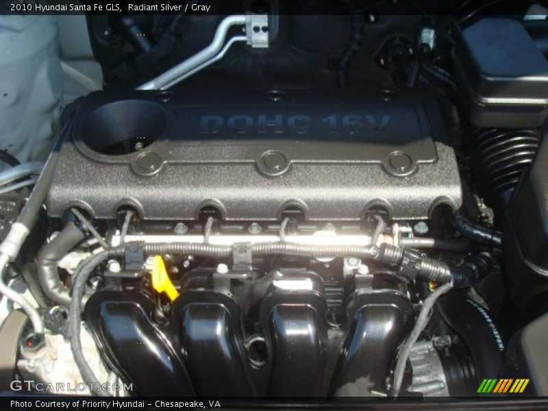 Radiant Silver / Gray 2010 Hyundai Santa Fe GLS