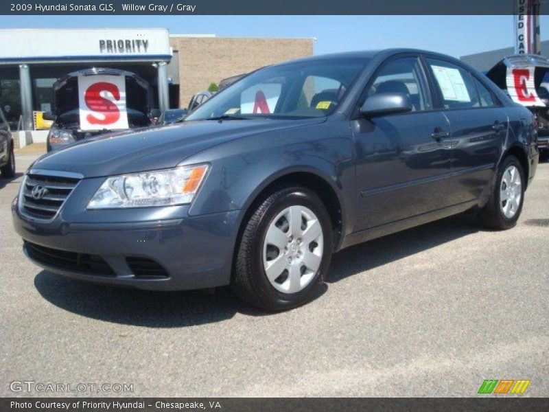 Willow Gray / Gray 2009 Hyundai Sonata GLS