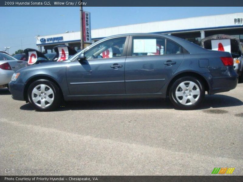 Willow Gray / Gray 2009 Hyundai Sonata GLS