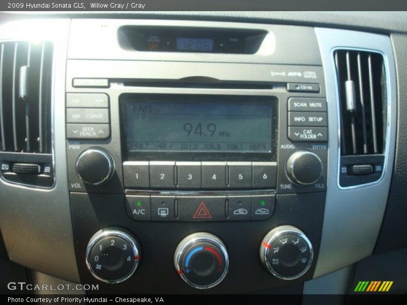 Willow Gray / Gray 2009 Hyundai Sonata GLS