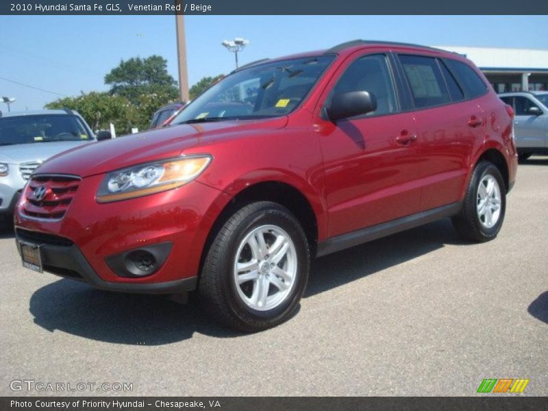 Venetian Red / Beige 2010 Hyundai Santa Fe GLS