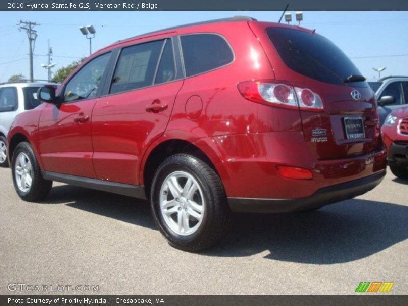 Venetian Red / Beige 2010 Hyundai Santa Fe GLS