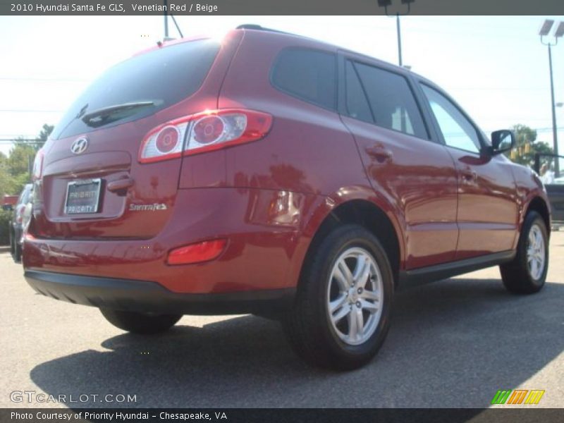 Venetian Red / Beige 2010 Hyundai Santa Fe GLS
