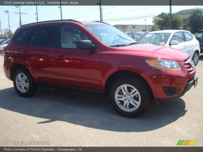 Venetian Red / Beige 2010 Hyundai Santa Fe GLS