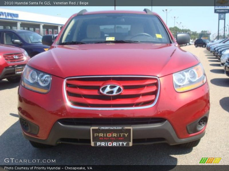 Venetian Red / Beige 2010 Hyundai Santa Fe GLS