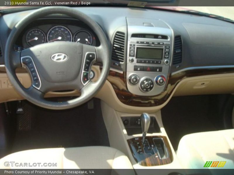 Venetian Red / Beige 2010 Hyundai Santa Fe GLS