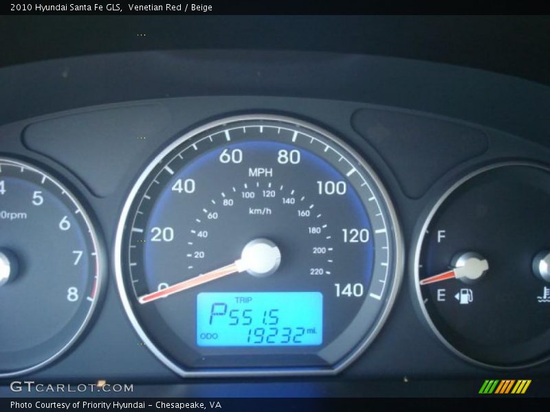 Venetian Red / Beige 2010 Hyundai Santa Fe GLS