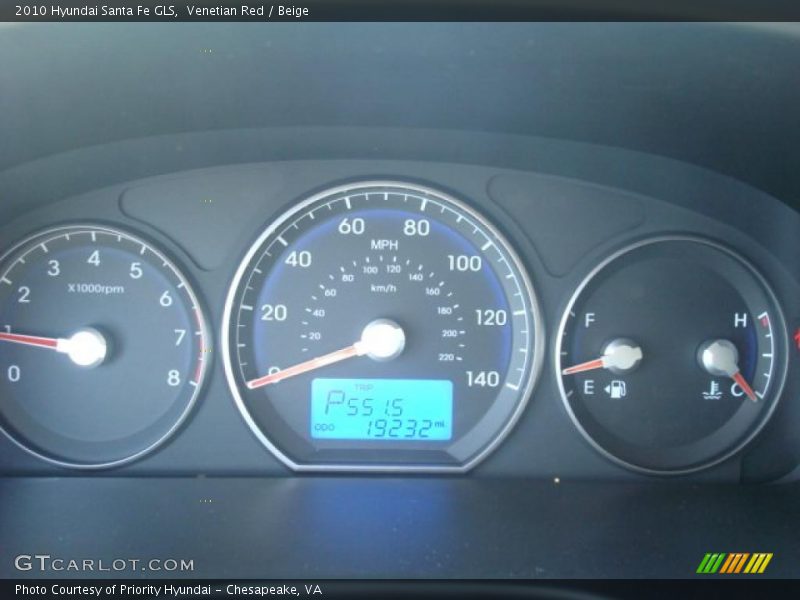 Venetian Red / Beige 2010 Hyundai Santa Fe GLS