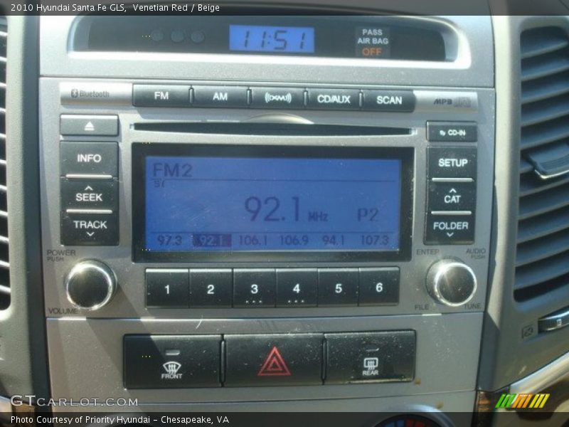 Venetian Red / Beige 2010 Hyundai Santa Fe GLS